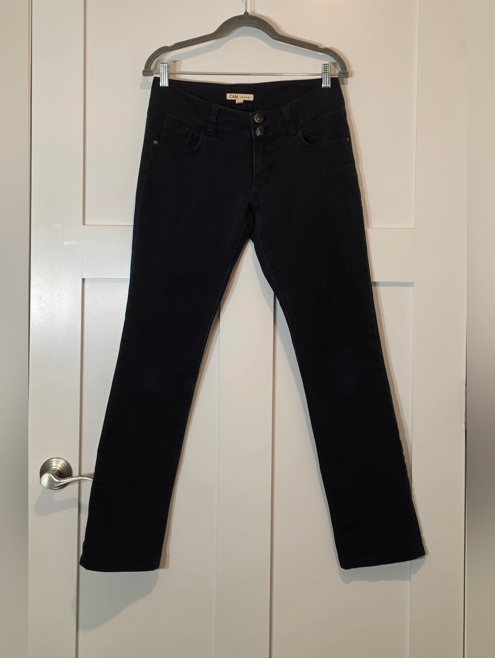 Cabi Lou Lou Jeans Style 515 Classic Straight Cotton Stretch Darkswash Size 4